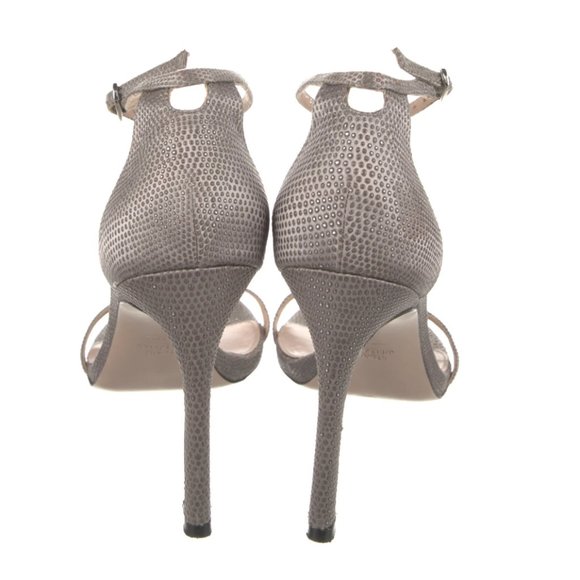 STUART WEITZMAN Satin Sandals Size: 7 | US 7 Nudist heel bump glitter accent - Picture 4 of 6
